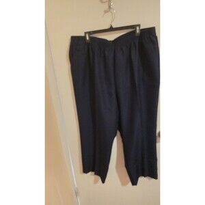 Alfred Dunner Pants Womens Plus Size 24W Proportioned Short Navy Pull on Casual